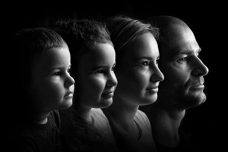 kreativní rodinné focení, rodina, portrétní fotograf